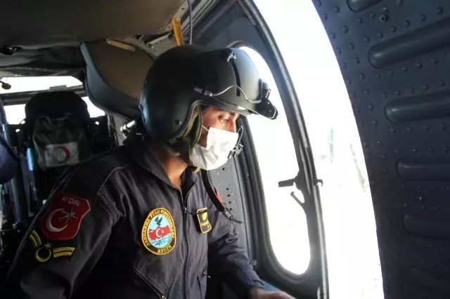 İzmir'de jandarma ekiplerinden helikopterli trafik denetimi