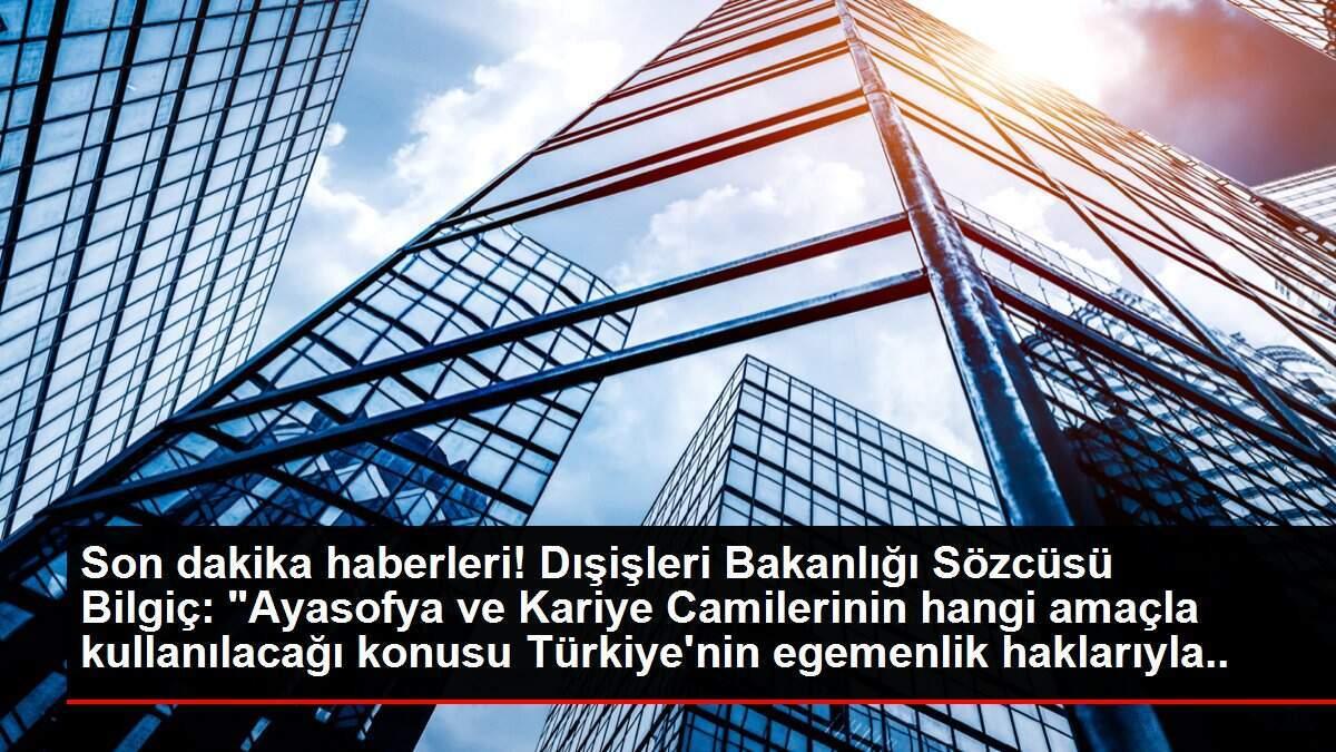 Dışişleri Bakanlığı Sözcüsü Bilgiç: