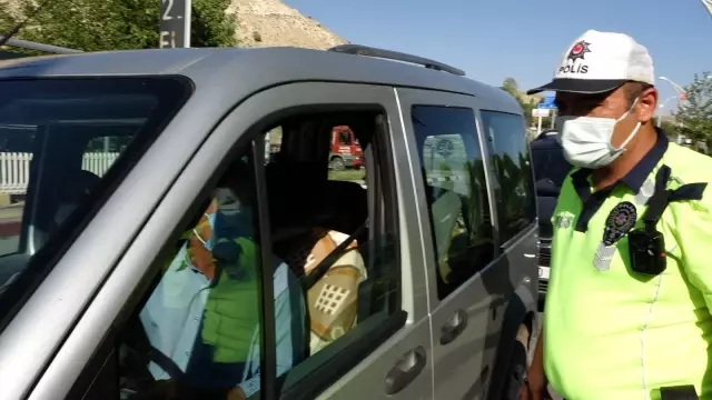 Erciş'te droneli trafik denetimi