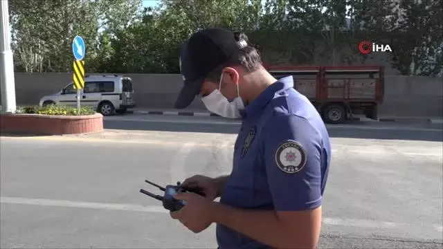 Erciş'te droneli trafik denetimi