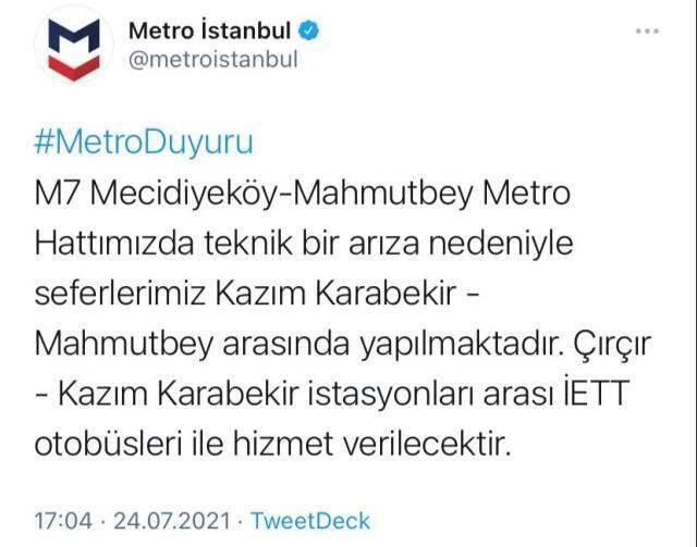 İstanbul metrosunda klima patlaması! Seferler aksadı İstanbul metrosunda klima patlaması! Seferler aksadı