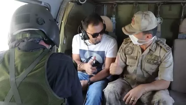 Kara yollarındaki trafik helikopterle denetlendi