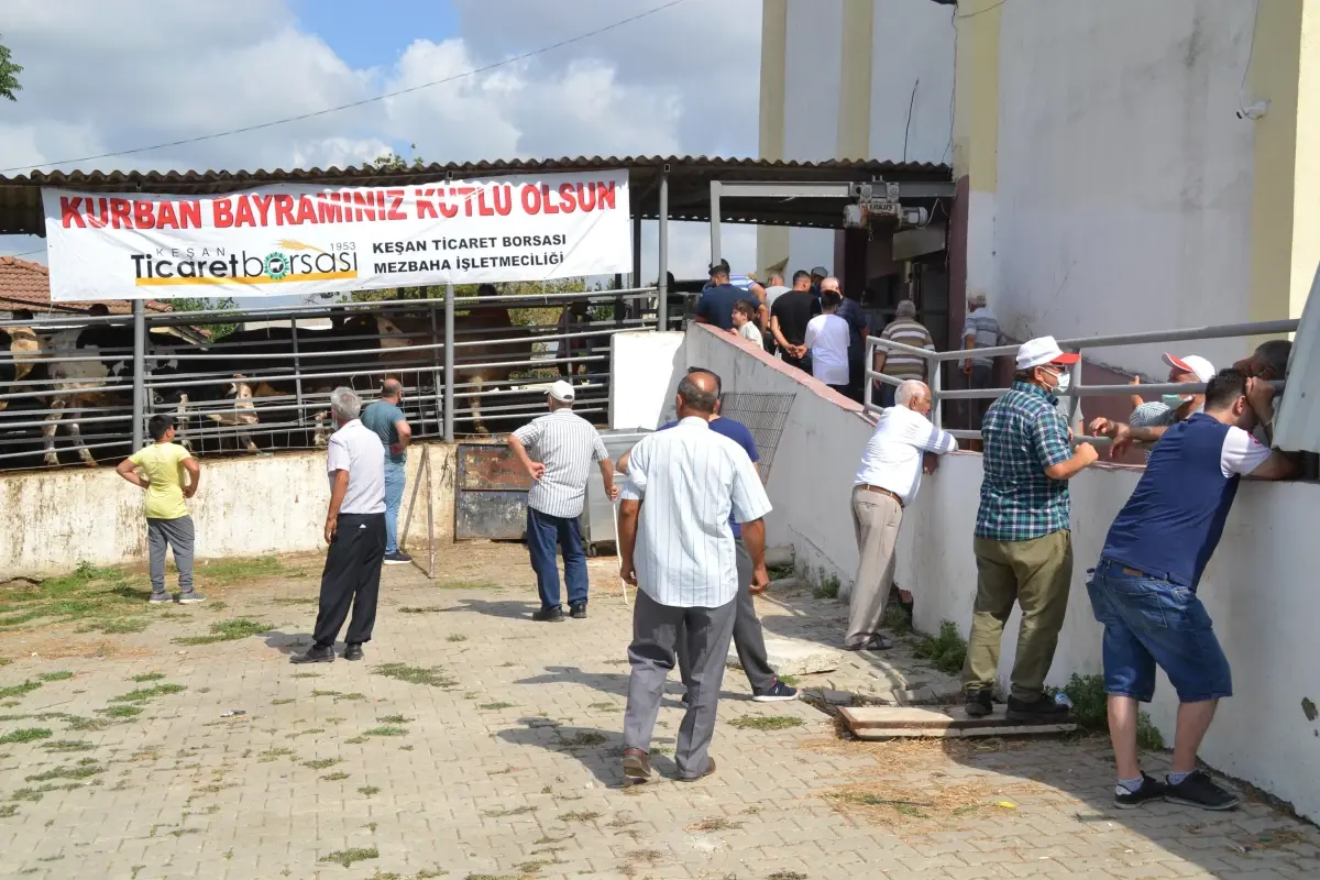 Keşan'da bayramda 486 büyükbaş, 172 küçükbaş kurban kesildi