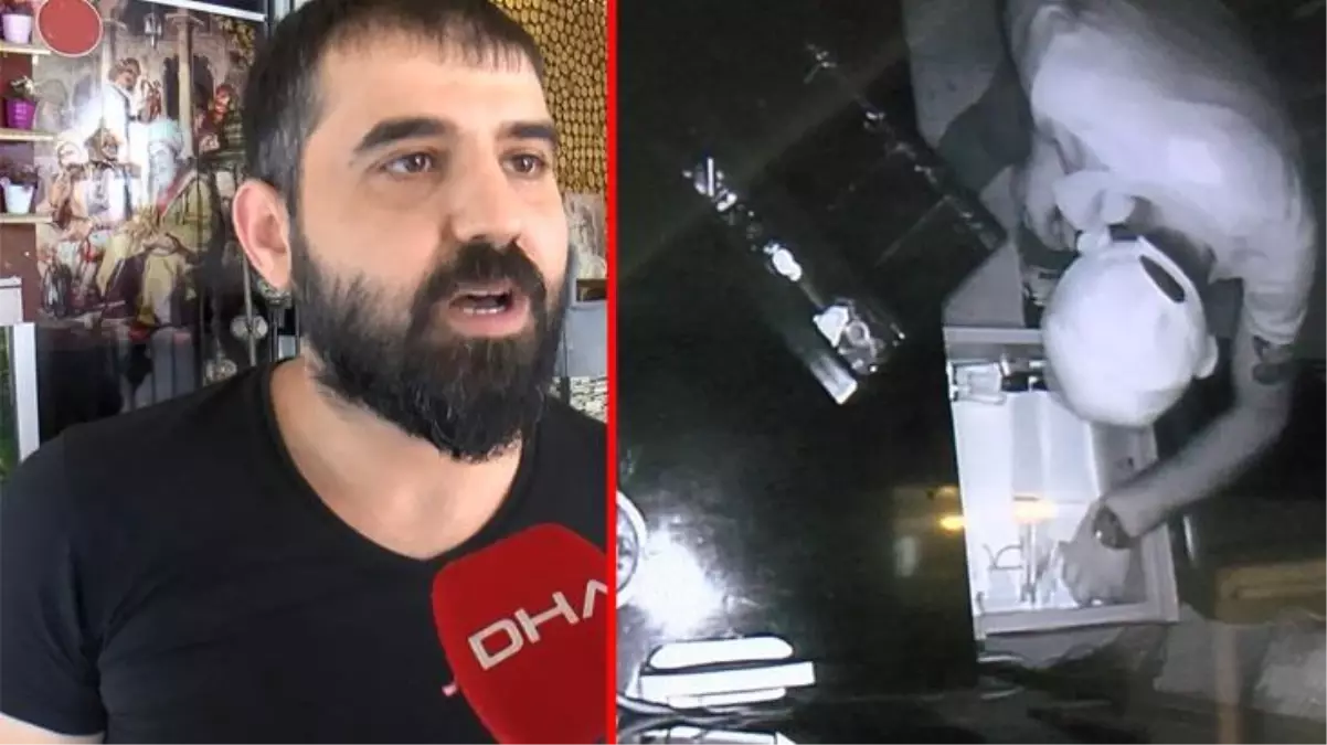 Parmak izi kalmasın diye dokunduğu her yeri silen hırsız dükkan sahibinin diline düştü: Gelsin camları temizlesin 150 lira vereyim