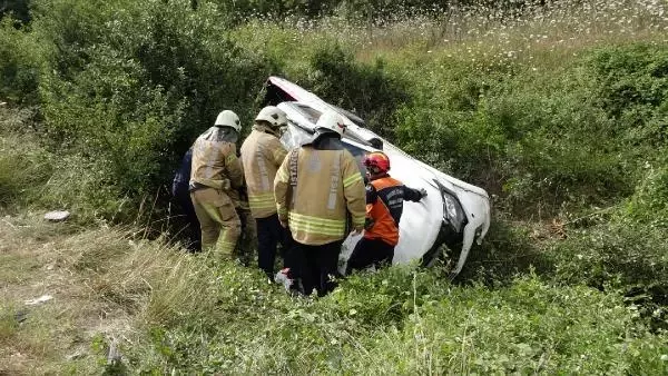 Şile yolunda trafik kazası: İtfaiye termal kamera ile yaralı aradı
