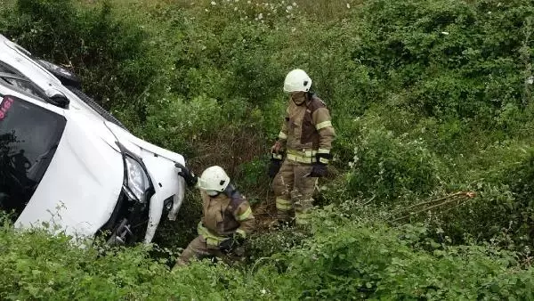 Şile yolunda trafik kazası: İtfaiye termal kamera ile yaralı aradı
