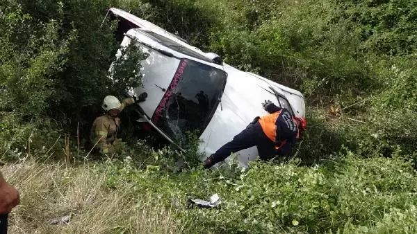 Şile yolunda trafik kazası: İtfaiye termal kamera ile yaralı aradı