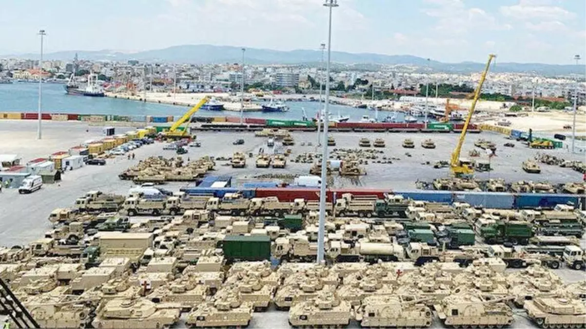 Türkiye'ye 40 kilometre uzakta dikkat çeken hareketlilik! ABD, Dedeağaç'ı cephaneliğe dönüştürüp 400 tank yığdı