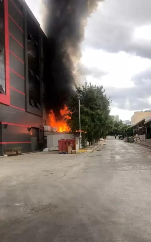 Son dakika haber | Tuzla'da kozmetik fabrikasında yangın çıktı