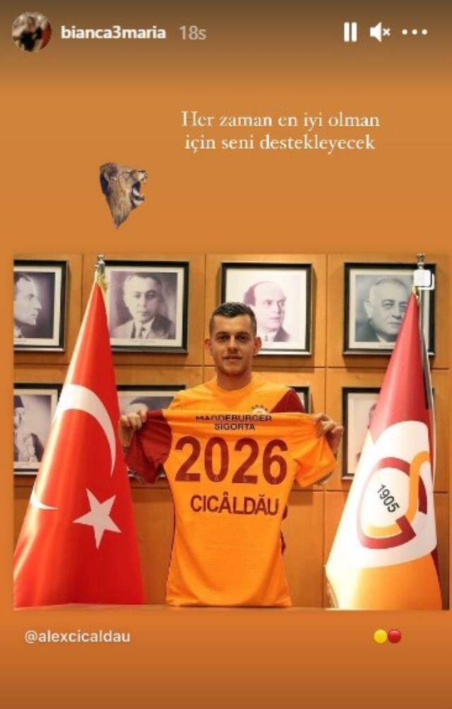 Galatasaray'ın yeni yengesi Bianca Maria'nın paylaşımı taraftarı mest etti