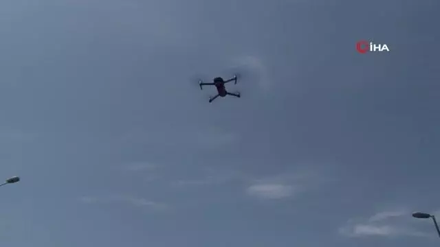 Maltepe'de drone destekli trafik denetimi