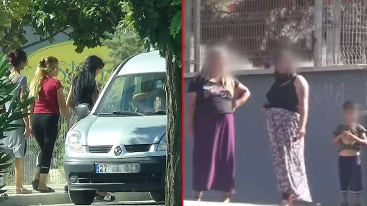 Şehrin ortasında güpegündüz fuhuş rezaleti! Yanlarındaki küçük çocuğa aldırmadan, bir araçtan inip diğerine bindiler