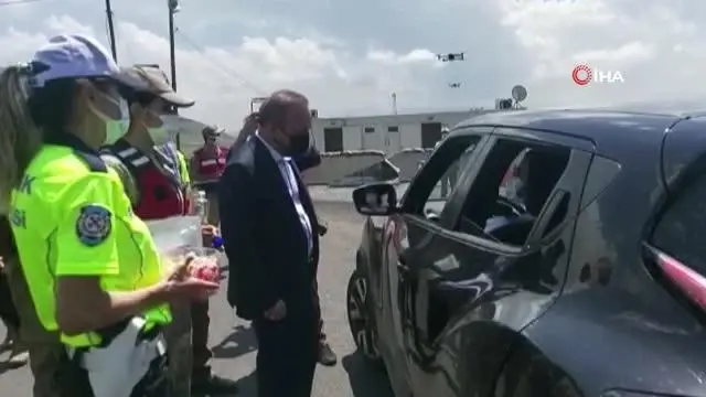 Vali Öner, trafik denetimine katıldı