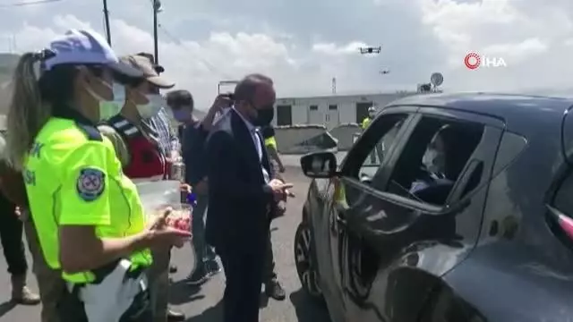 Vali Öner, trafik denetimine katıldı