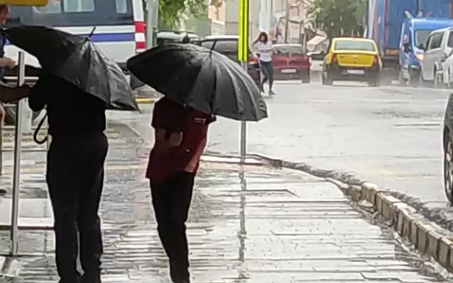 Ardahan'da kısa süreli dolu yağışı etkili oldu