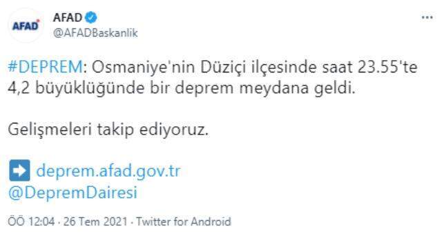 Art arda deprem olan ilçede halk geceyi sokakta geçirdi