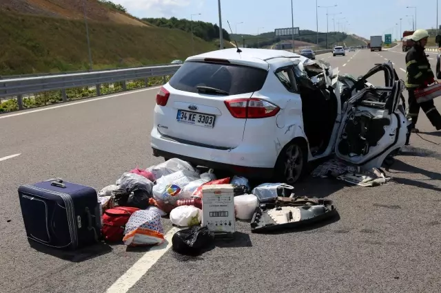Bayram tatili dönüşü Kuzey Marmara Otoyolu'nda feci kaza: 1'i ağır 5 yaralı