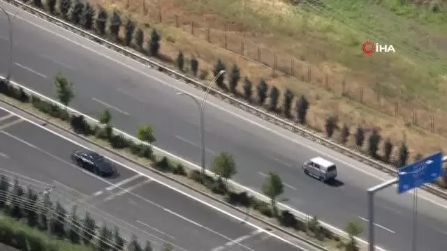 Jandarmadan helikopter destekli denetim: 540 araç denetlendi