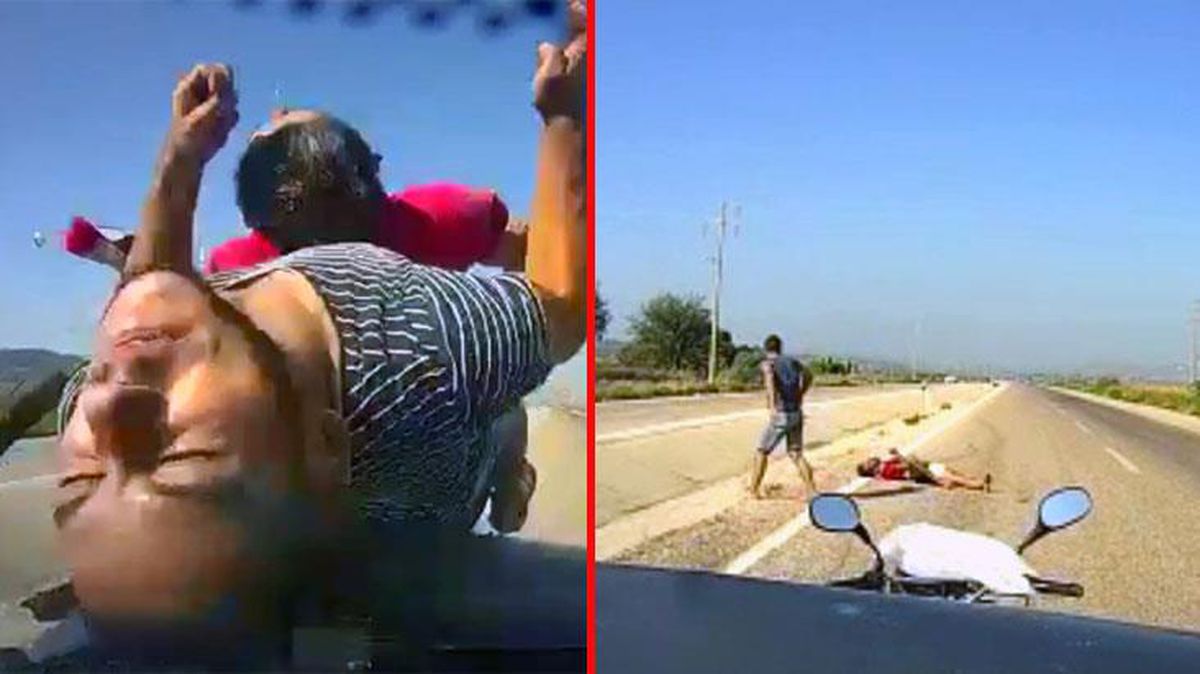 Otomobilin çarpması sonucu metrelerce havaya fırlayan genç hayati tehlikeyi atlattı