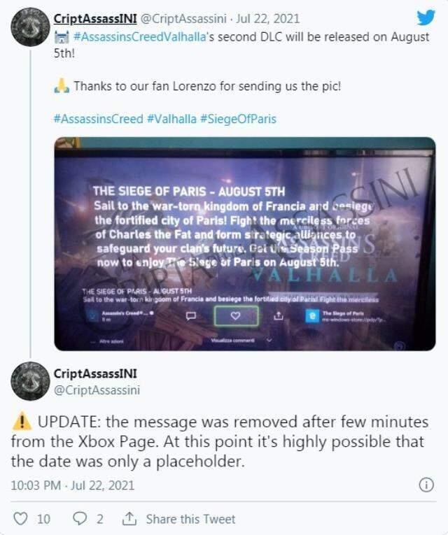 Xbox, Assassin's Creed Valhalla DLC çıkış tarihini sızdırdı! Xbox, Assassin's Creed Valhalla DLC çıkış tarihini sızdırdı!