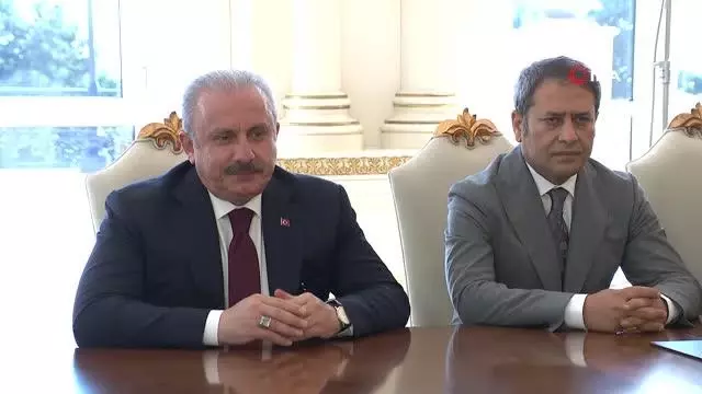 Azerbaycan Cumhurbaşkanı Aliyev, TBMM Başkanı Şentop'u kabul etti