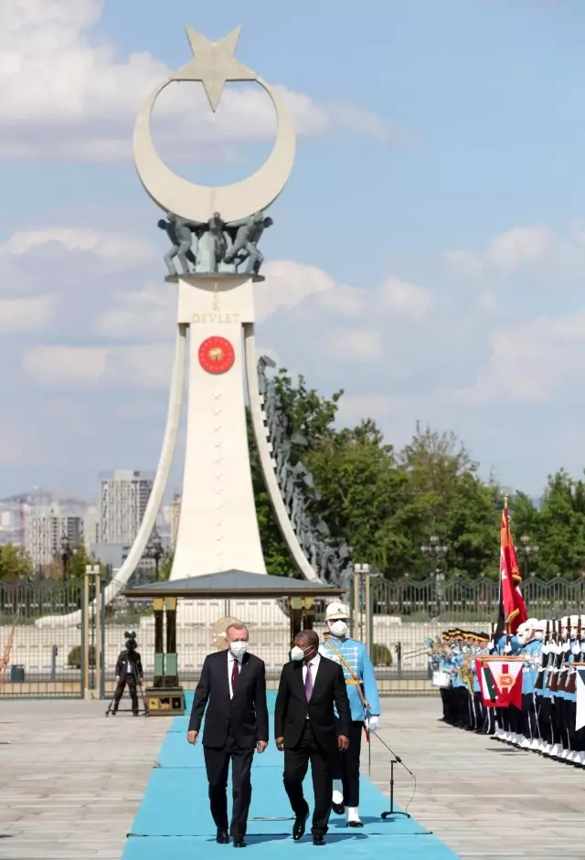 Cumhurbaşkanı Erdoğan, Angola Cumhurbaşkanı Laurenço'yu resmi törenle karşıladı