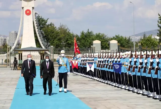 Cumhurbaşkanı Erdoğan, Angola Cumhurbaşkanı Laurenço'yu resmi törenle karşıladı