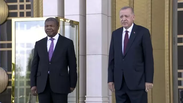 Cumhurbaşkanı Erdoğan, Angola Cumhurbaşkanı Laurenço'yu resmi törenle karşıladı