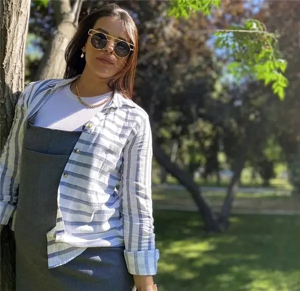 Karnı burnunda pilates yaptı
