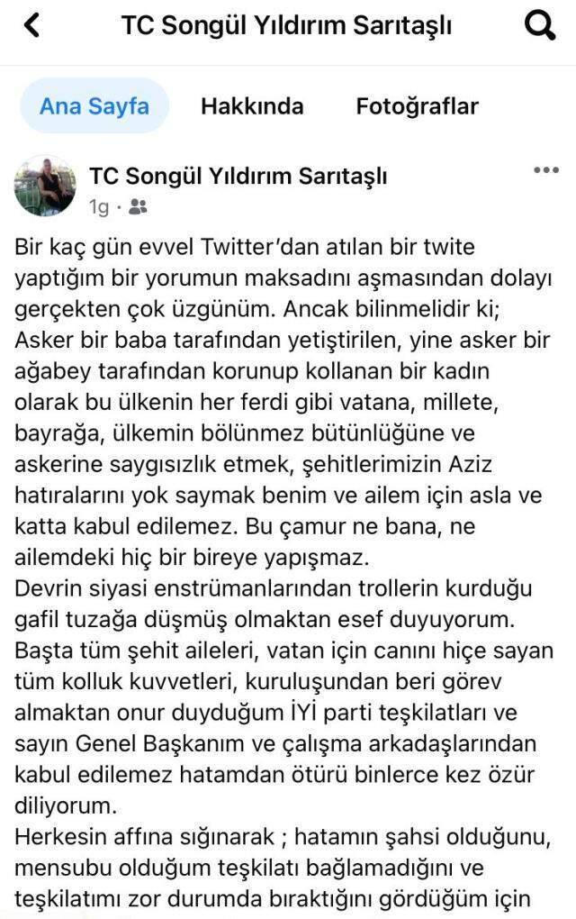 Ömer Halisdemir'e 'darbeci' diyen İYİ Partili yönetici Songül Sarıtaşlı istifa etti, Ömer Halisdemir'e 'darbeci' diyen İYİ Partili yönetici Songül Sarıtaşlı istifa etti,