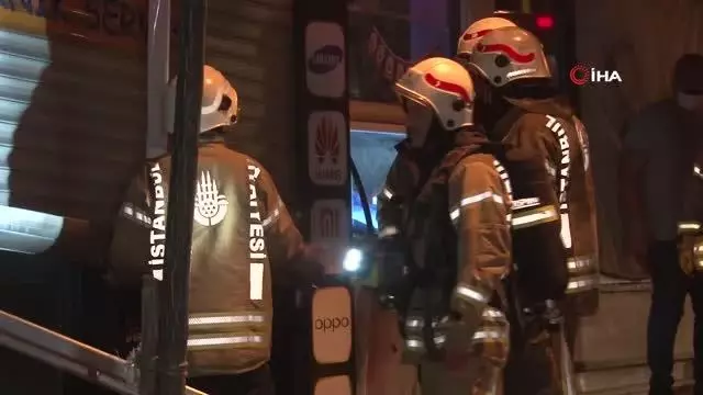 Şişli Feriköy'de elektronik cihaz dükkânında korkutan yangın