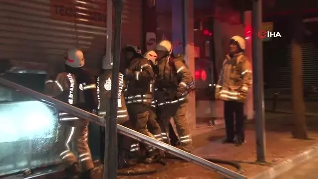 Şişli Feriköy'de elektronik cihaz dükkânında korkutan yangın