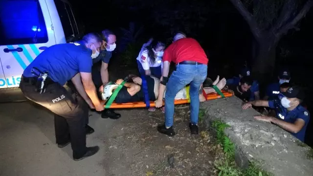 Arkadaşlarıyla alkol alırken 4 metre yükseklikten dereye düştü