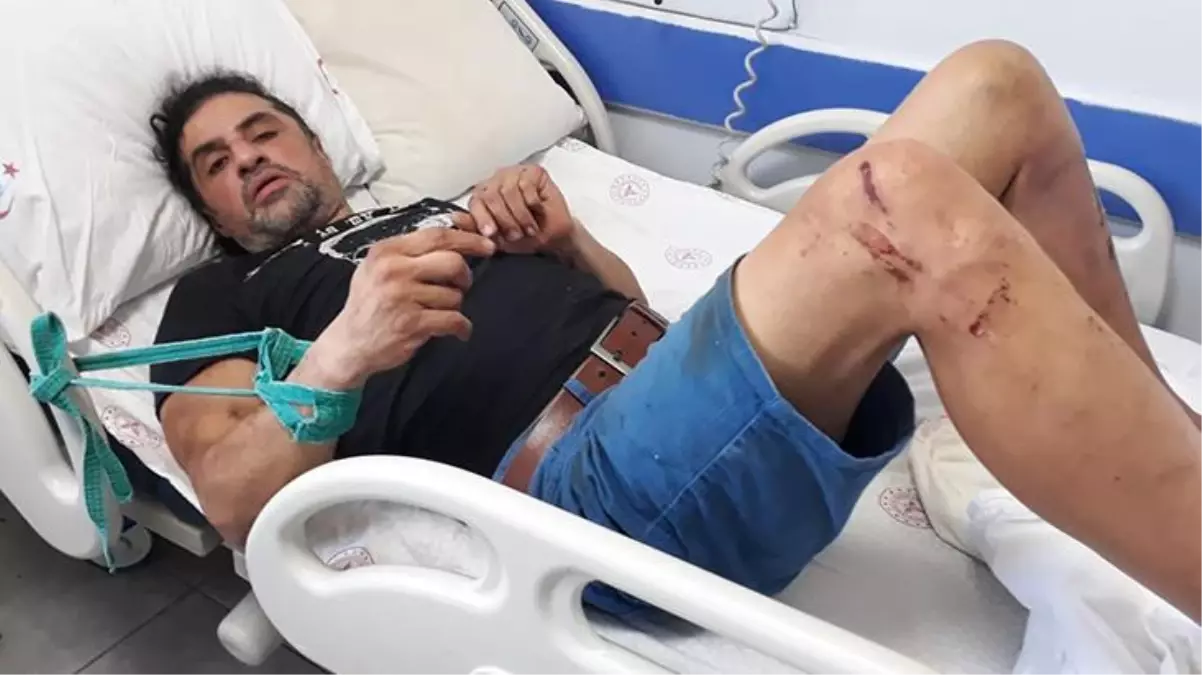 Kaza sonucu hastaneye kaldırılan adamı eli ve ayağından yatağa bağladılar