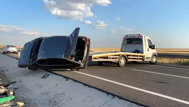 Kontrolden çıkan otomobil takla attı: 1'i ağır, 2 yaralı