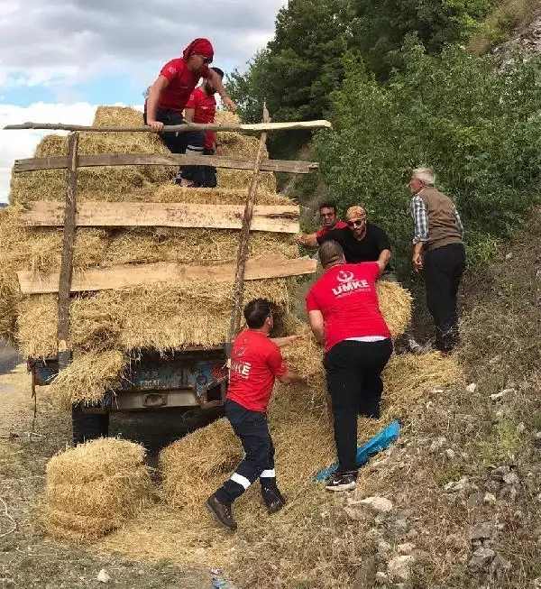 SAMAN BALYALARI DÖKÜLEN ÇİFTÇİYE UMKE YARDIMI