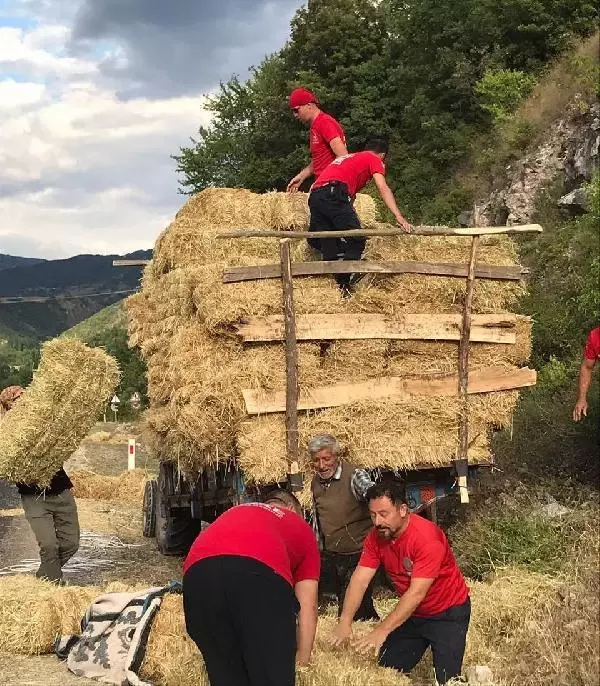 SAMAN BALYALARI DÖKÜLEN ÇİFTÇİYE UMKE YARDIMI