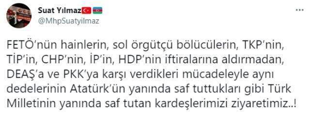 Suriye'den silahlı fotoğraf paylaşıp muhalefeti hedef alan MHP Esenler İlçe Başkanı Suat Yılmaz görevinden istifa etti