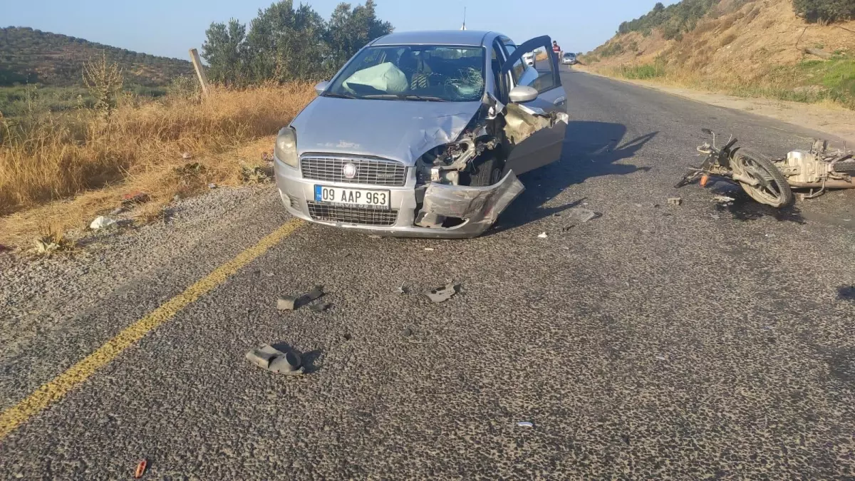 Aydın'da otomobille çarpışan motosikletin sürücüsü hayatını kaybetti
