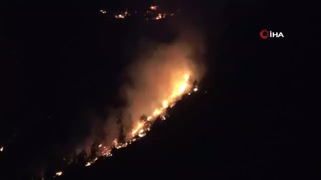 Son dakika haberi... Aydıncık'taki yangın yerleşim yerlerini tehdit etmeye başladı
