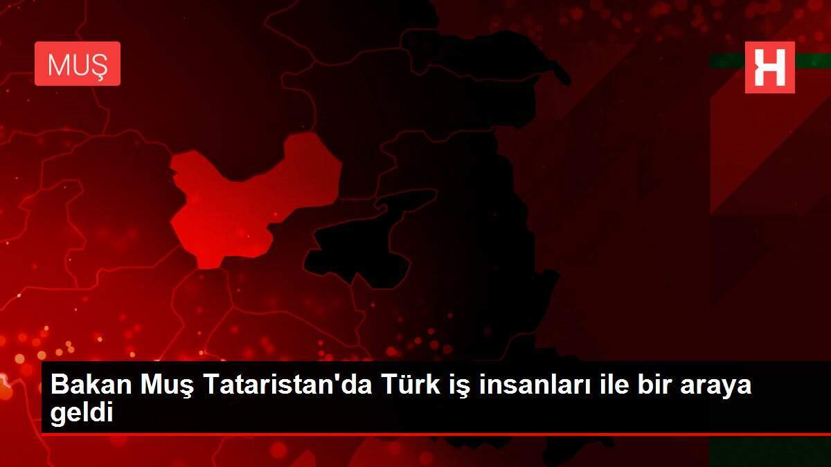 Bakan Muş Tataristan'da Türk iş insanları ile bir araya geldi