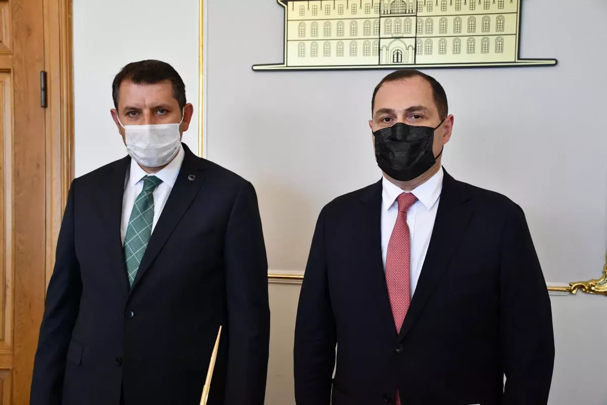 Gürcistan'ın Ankara Büyükelçisi Janjgava'dan Sivas Valisi Ayhan'a ziyaret