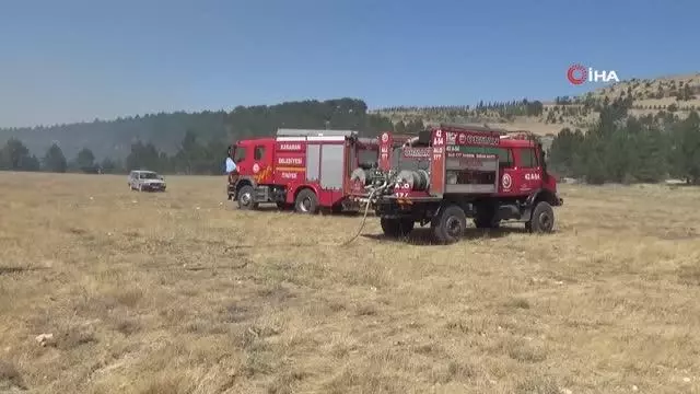 Karaman'da orman yangını çıktı