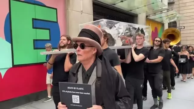 Manhattan'da çevre protestosu