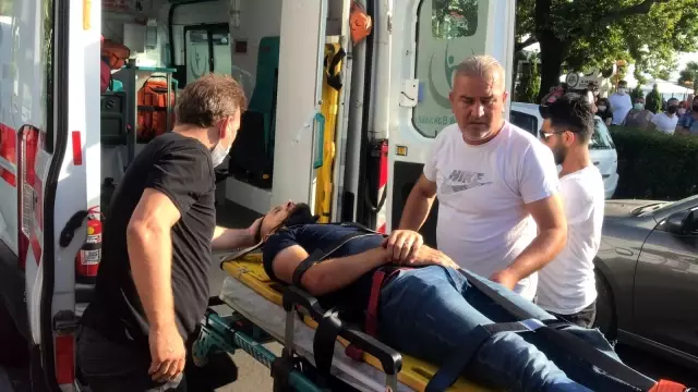 Motosiklet otobüs ile çarpıştı, otobüs şoförü isyan etti