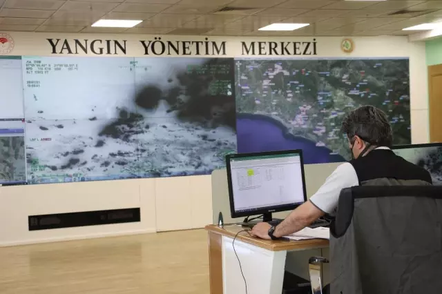 Orman Genel Müdürlüğü Yangın Yönetim Merkezi 7/24 izlemede