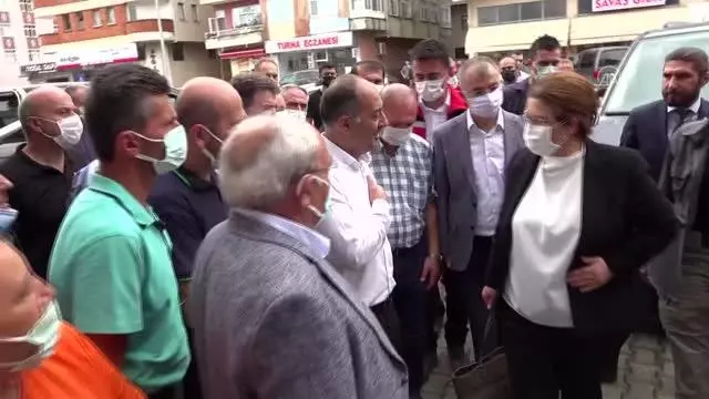 RİZE/ARTVİN - Aile ve Sosyal Hizmetler Bakanı Yanık, selden etkilenen bölgelerde incelemelerde bulundu