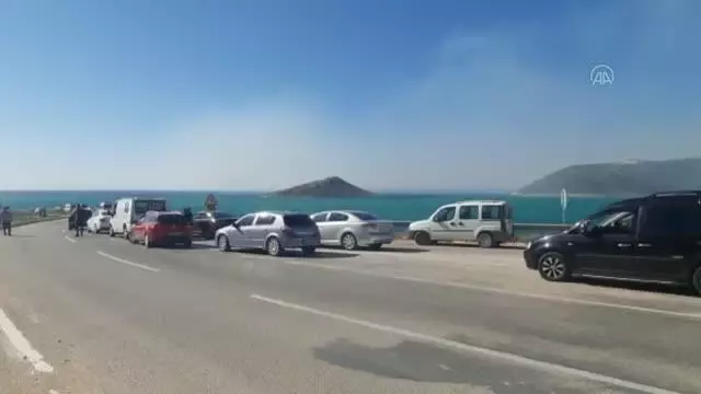 Marmaris'te çıkan orman yangınına müdahale ediliyor