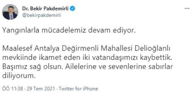Son Dakika: Antalya'da dünden beri devam eden orman yangınlarında hayatını kaybedenlerin sayısı 3'e yükseldi