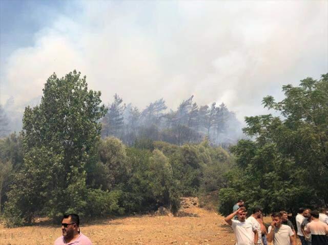 Son Dakika: Bir yangın da Marmaris'te çıktı! Armutalan'da yükselen alevler yerleşim yerlerini tehdit ediyor